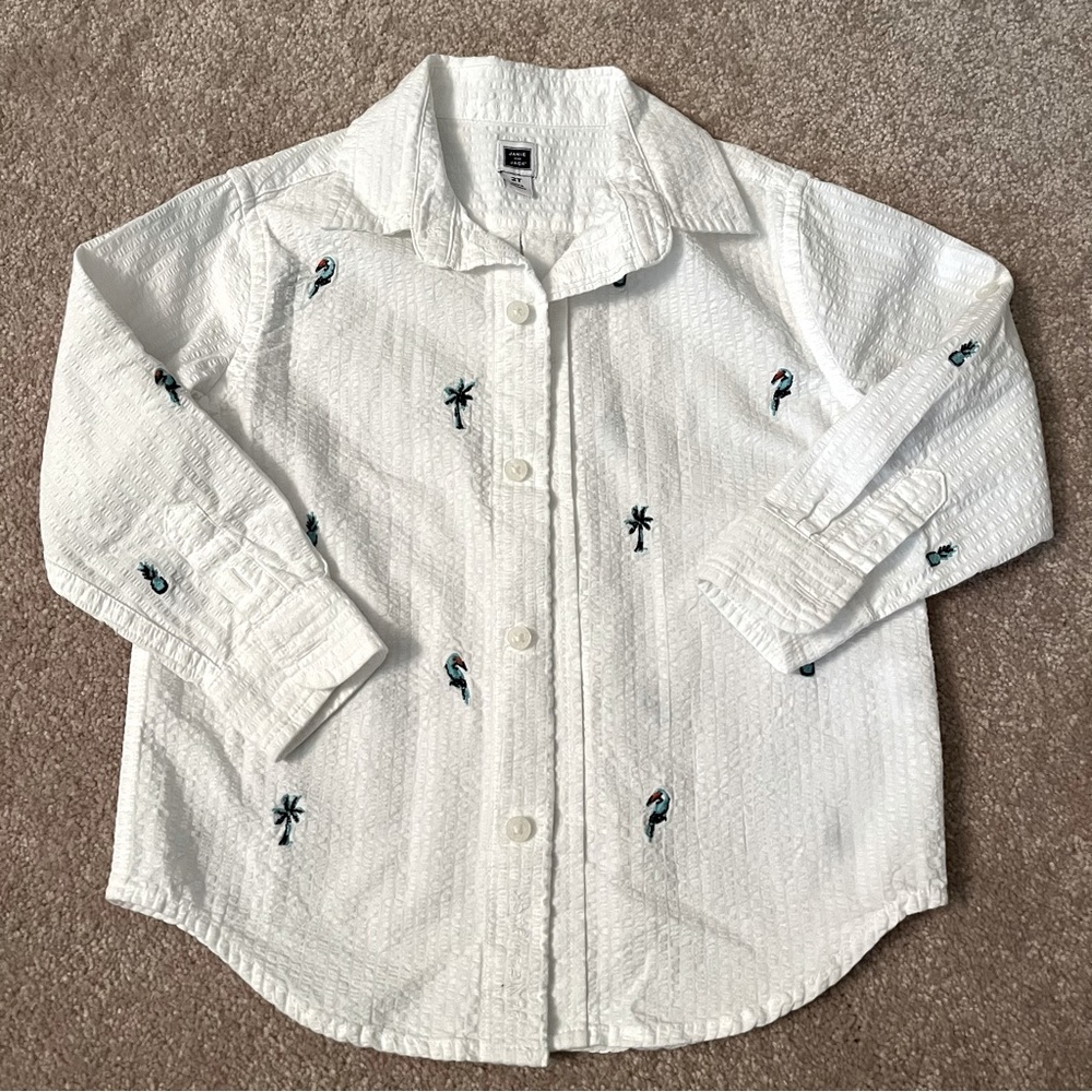 EUC Button Up Tropical Cotton Shirt from Janie and Jack